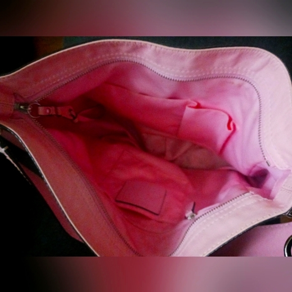 Coach Pink/Beige Satchel Bag - Picture 3 of 4